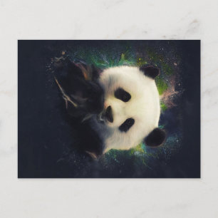 Postal De Anuncios Guay Panda   Oso de bambú   Regalo de colores