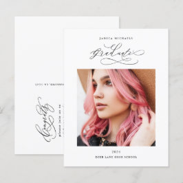 Postal De Anuncios Guión de moda Un partido de graduación de fotos