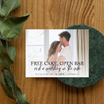Postal De Anuncios Guión De Pincel Gracioso De Presupuesto Guardar El<br><div class="desc">Nuestra boda guarda la postal de fecha y cuenta con un guión moderno de escritura a mano en su foto de compromiso.</div>