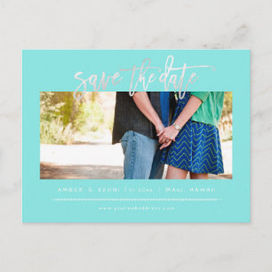 Postal De Anuncios Guión de pincel moderno de PixDezines Rubor Faux P