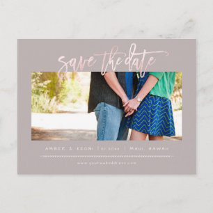 Postal De Anuncios Guión de pincel moderno de Rosa de PixDezines Blus