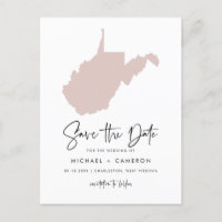 Guión del mapa rosa de Virginia Occidental de Rubo
