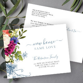 Postal De Anuncios Guión floral botánico elegante en movimiento