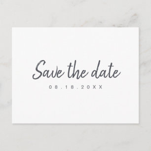 Postal De Anuncios Guión minimalista en blanco y negro para guardar l