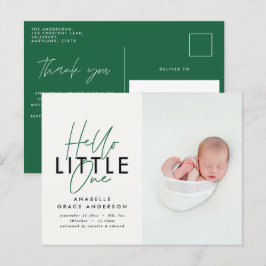 Postal De Anuncios guión moderno foto hola pequeño uno