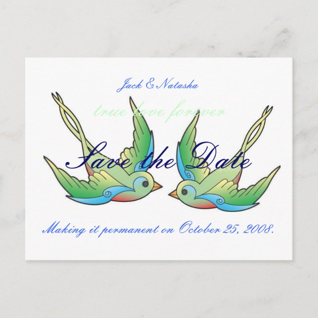 Postal De Anuncios Hacer que el amor verdadero sea permanente (Anverso)