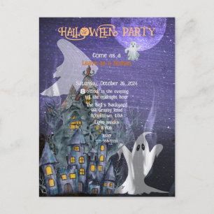 POSTAL DE ANUNCIOS HALLOWEEN GHOST COSTUME FIESTA