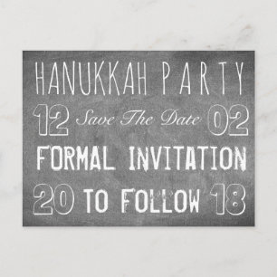 Postal De Anuncios Hanukkah Fiesta Salven El Estilo De La Cita De Car