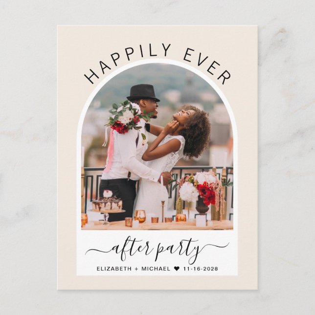 Postal De Anuncios Happily Ever After Party Arch Photo Wedding (Anverso)