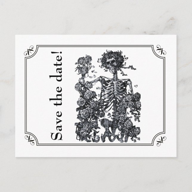 Postal De Anuncios Hasta que la muerte nos haga un esqueleto como par (Anverso)
