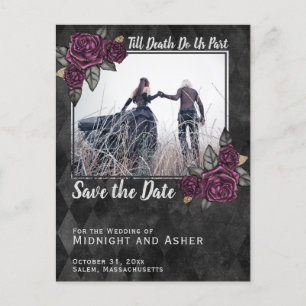 Postal De Anuncios Hasta que la Muerte nos Separe Save the Date Rosa 