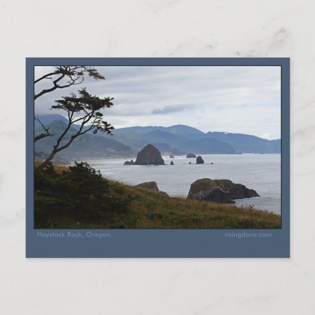 Postal De Anuncios Haystack Rock, Oregón (Anverso)