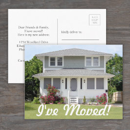 Postal De Anuncios He Movido el Guión Nueva Foto de la Casa Cambio de