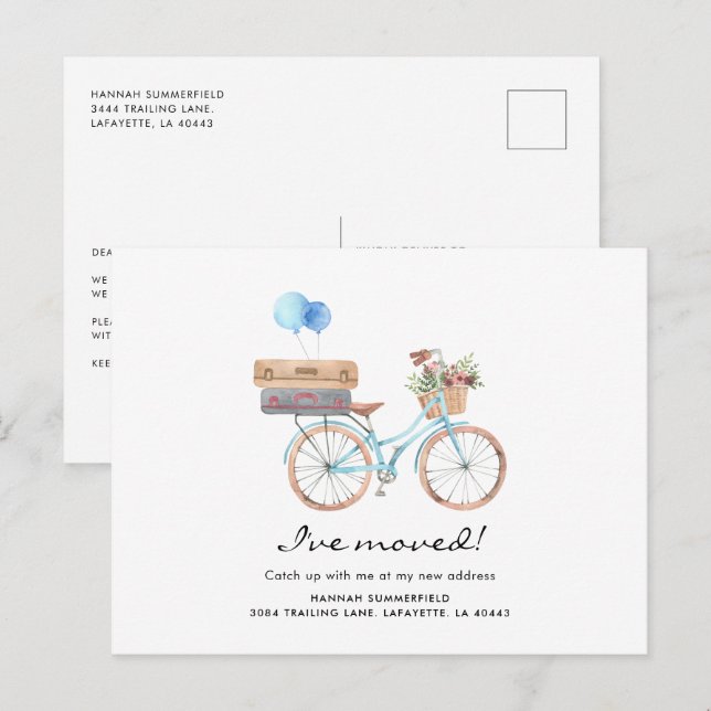 Postal De Anuncios He movido la acuarela de la Moda Boho (Anverso / Reverso)