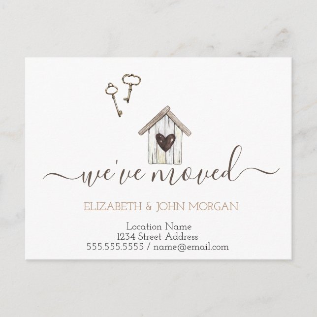 Postal De Anuncios He movido la casa de madera de las llaves Nueva di (Anverso)