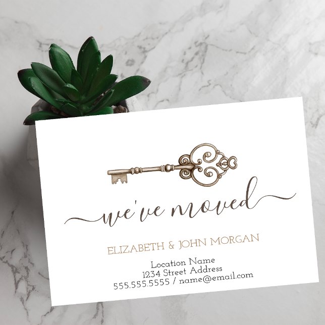 Postal De Anuncios He movido la llave simple Nueva dirección (Subido por el creador)