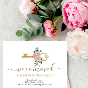 Postal De Anuncios He movido llaves sencillas Rosas Nueva dirección  