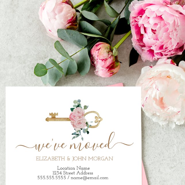 Postal De Anuncios He movido llaves sencillas Rosas Nueva dirección   (Subido por el creador)