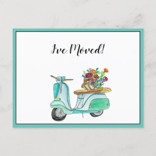 Postal De Anuncios He Movido Vespa Scooter Verde