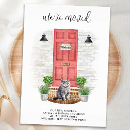 Postal De Anuncios Hemos movido a un gato de la puerta roja de la nue