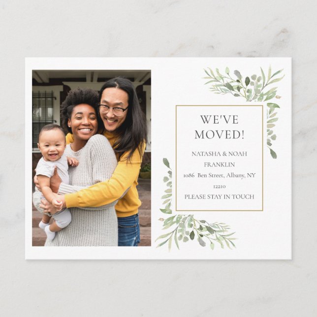 Postal De Anuncios Hemos Movido Cambio de Dirección de Vegetación Fot (Anverso)