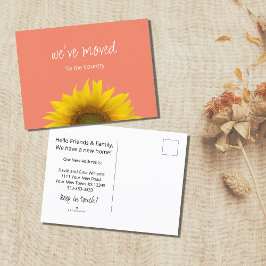 Postal De Anuncios Hemos movido el girasol de nuevo hogar