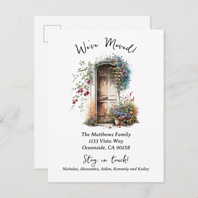 Postal De Anuncios Hemos movido la acuarela (Anverso / Reverso)