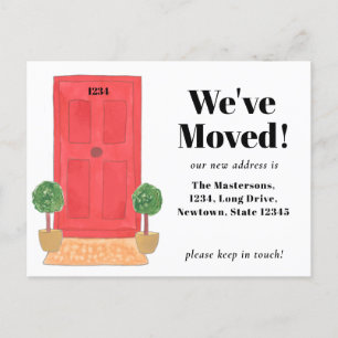 Postal De Anuncios Hemos movido la puerta roja
