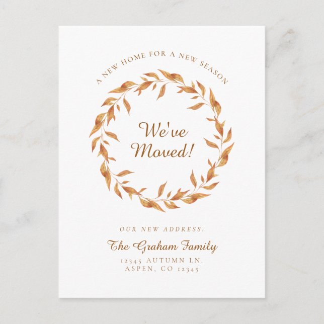 Postal De Anuncios Hemos movido las hojas de otoño gracias (Anverso)