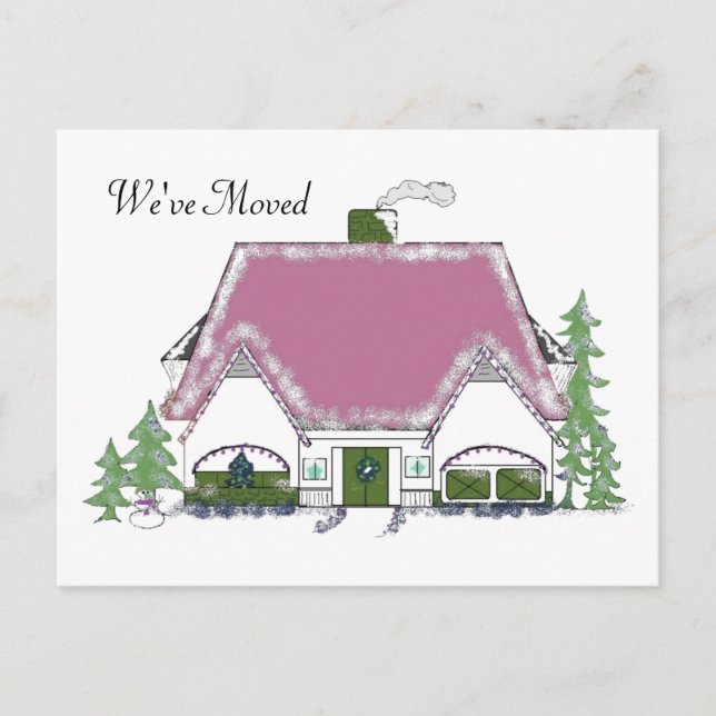 Postal De Anuncios Hemos mudado el diseño acogedor de la casa (Anverso)