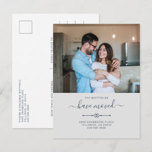 Postal De Anuncios Hemos Mudado Foto de Pareja Moderna Mudanza