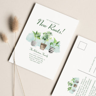 Postal De Anuncios Hemos plantado nuevas raíces, nueva dirección en m
