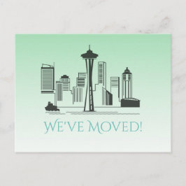 Postal De Anuncios Hemos trasladado el Skyline de Seattle