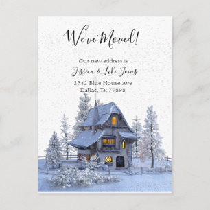 Postal De Anuncios Hemos trasladado nuevos Navidades de desplazamient