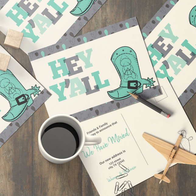 Postal De Anuncios Hey Y'All - Texas Moving (Subido por el creador)