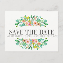 Postal De Anuncios Hibisco Tropical | AVISO de boda "save the date"