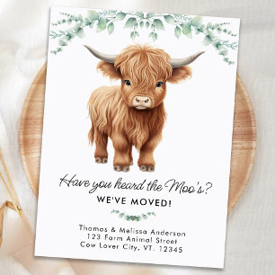Postal De Anuncios Highland Cow Eucalyptus Farm Nueva dirección Movim