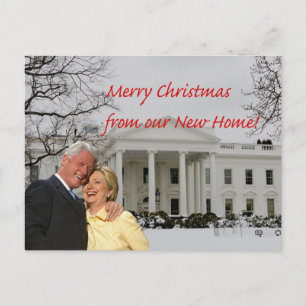 Postal De Anuncios Hillary & Bill Nueva Dirección