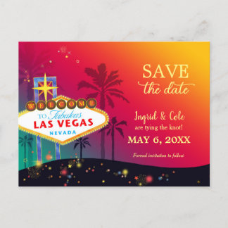 Postal De Anuncios Hip Crepúsculo La boda de Las Vegas Guardar la fec