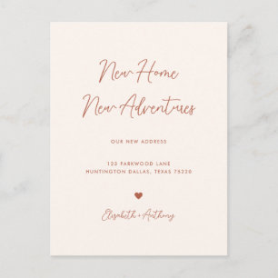 Postal De Anuncios Hogar de terracota minimalista Nuevas aventuras Mu