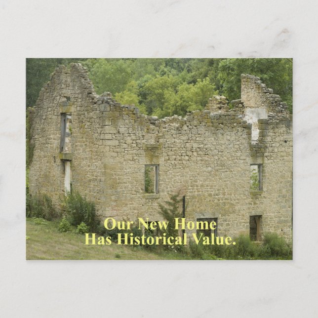 Postal De Anuncios Hogar de valor histórico 2 - Divertido cambio de d (Anverso)