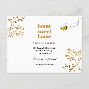 Postal De Anuncios Hogar dulce hogar abeja bumble en movimiento