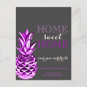 Postal De Anuncios Hogar Dulce Hogar, Piña Metálica Nueva Dirección