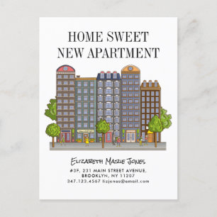 Postal De Anuncios Hogar Dulce Nuevo Apartamento Me Mudé a la Ciudad 