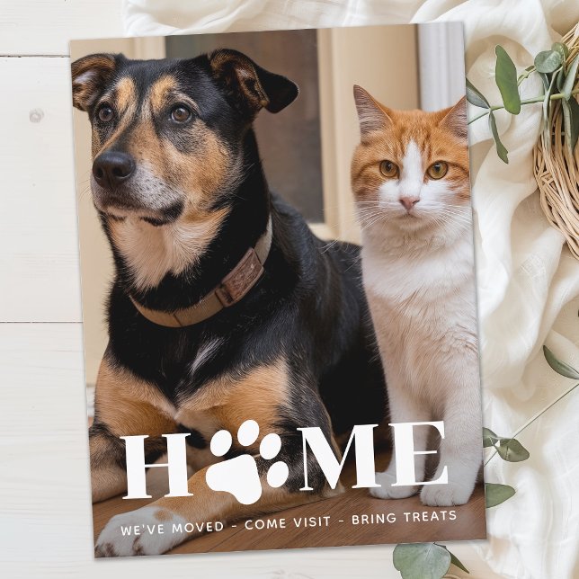 Postal De Anuncios Hogar Foto de Mascota Personalizada Nos hemos Muda (Subido por el creador)