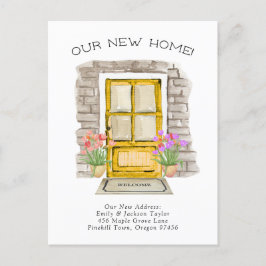 Postal De Anuncios Hogar Nuevo - Dirección Nueva y Adorable Puerta de