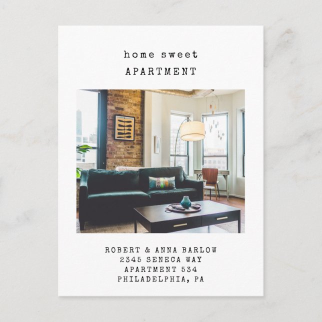 Postal De Anuncios Hogar Sweet Apartment New Address Photo Moving (Anverso)