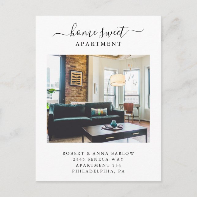 Postal De Anuncios Hogar Sweet Apartment New Address Photo Moving (Anverso)