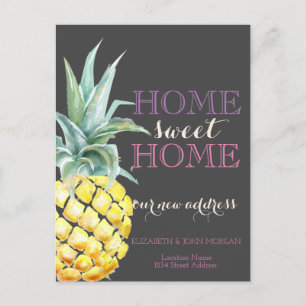 Postal De Anuncios Hogar Sweet Home, Pineapple Grey Nueva Dirección