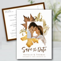 Hojas de otoño polvorientas marrón caen en amor bo